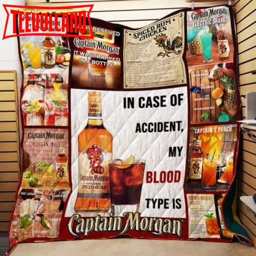 Captain Morgan Wine Alcoholic Customize Quilt Blanket