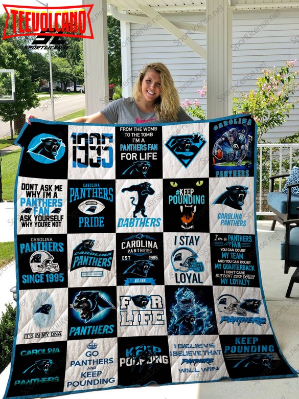 Carolina Panthers 3D Customized Quilt Blanket