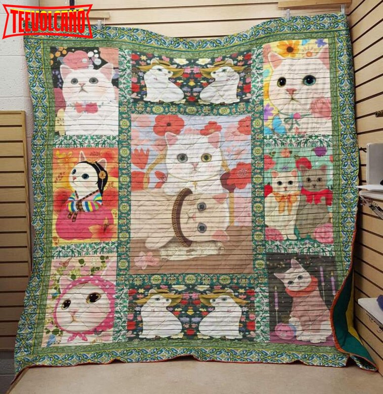 Cat 3D Customized Quilt Blanket