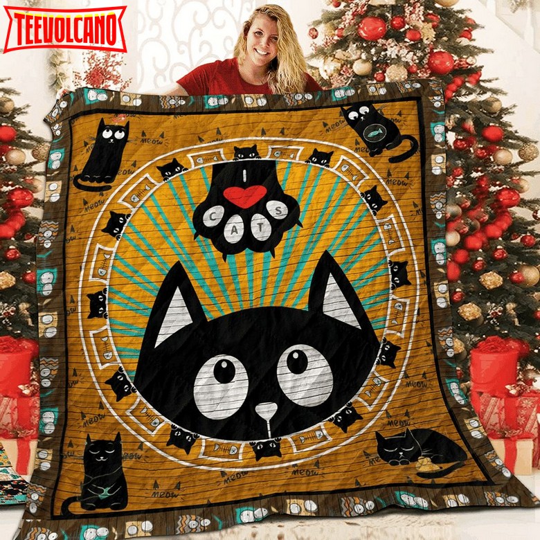 Cat Ah Ah Ah 3D Quilt Blanket