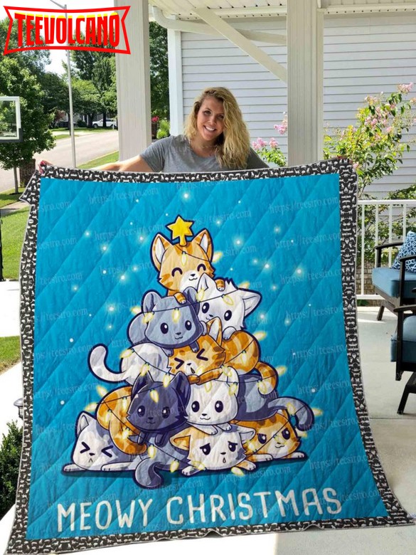 Cat (Moewy Christmas) 3D Quilt Blanket