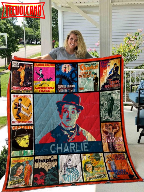 Charlies Chaplin Blanlet 3D Quilt Blanket