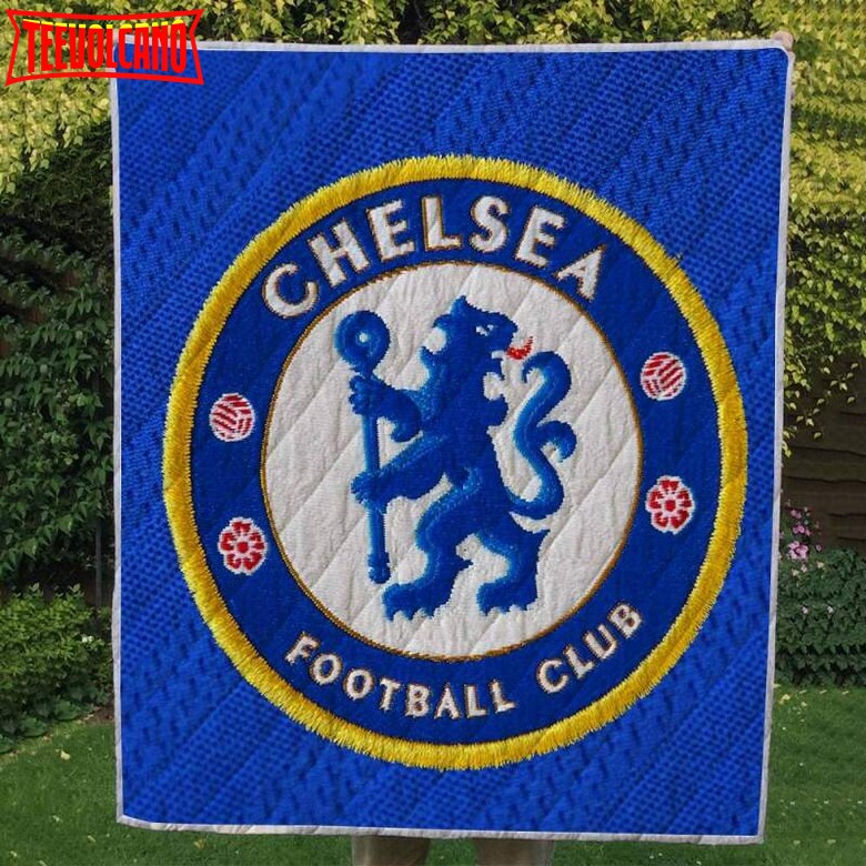 Chelsea Logo 3D Customized Quilt Blanket