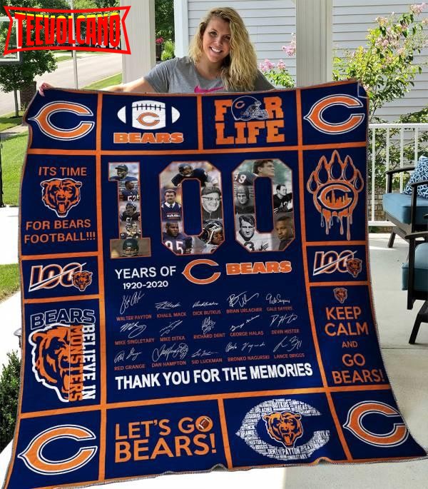 Chicago Bears 3D Quilt Blanket