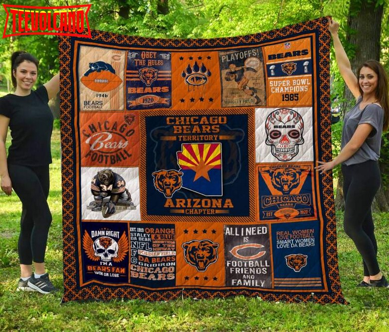 Chicago Bears Arizona 3D Customized Quilt Blanket