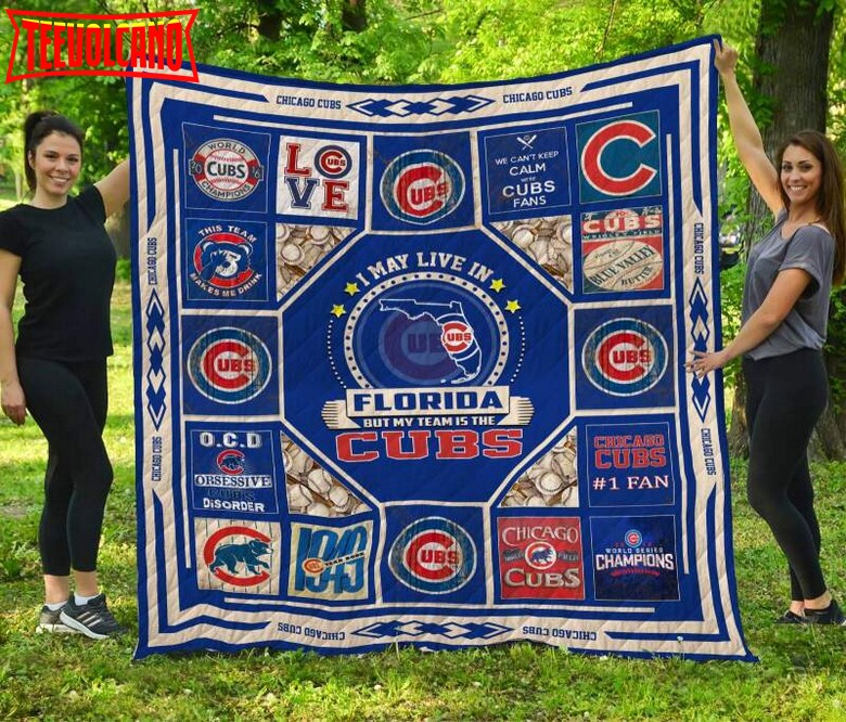 Chicago Cubs Florida 3D Customized Quilt Blanket