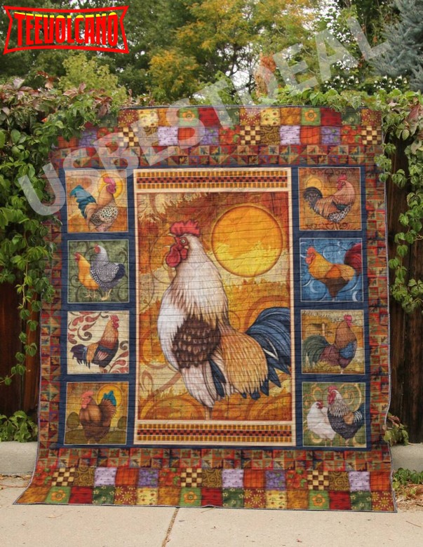 Chickenthe Sun Will Rise 3D Quilt Blanket