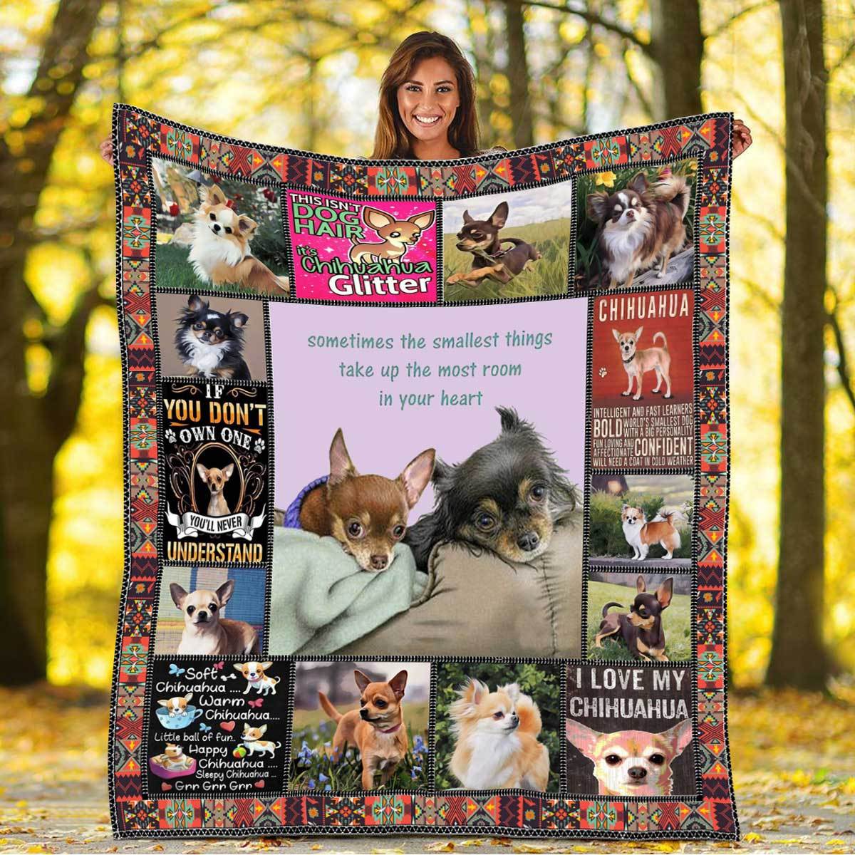 Chihuahuain Your Heart 3D Quilt Blanket