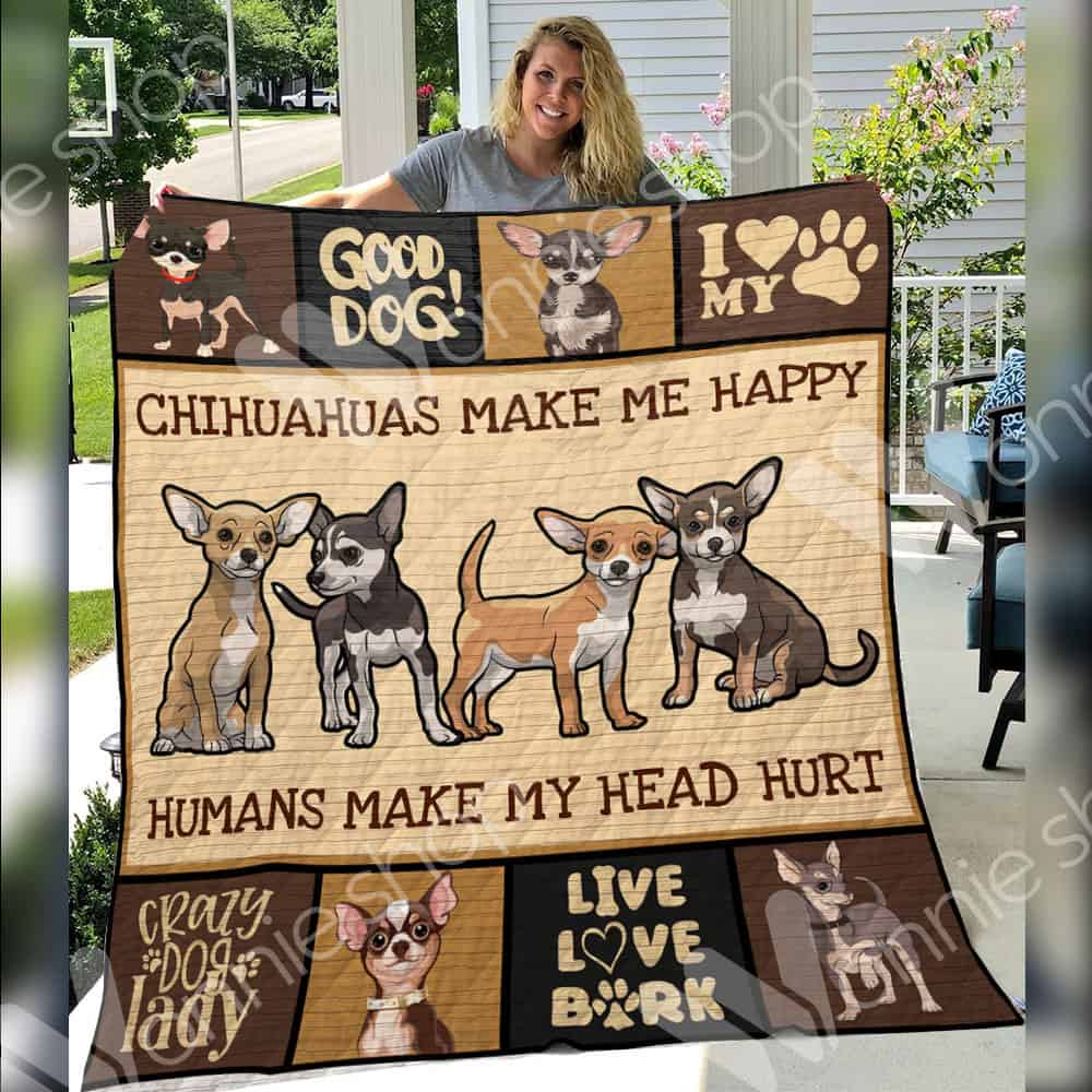 Chihuahuawelcome Home 3D Quilt Blanket