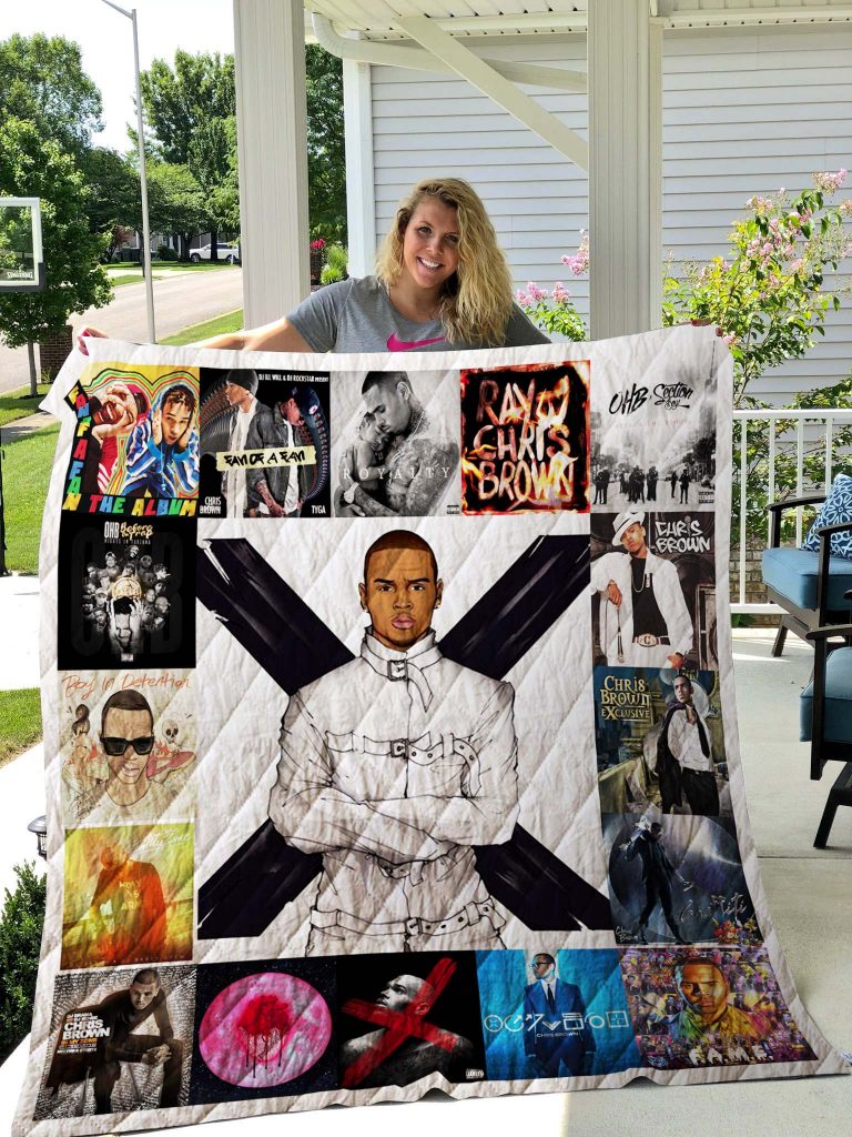 Chris Brown Albums 3D Quilt Blanket