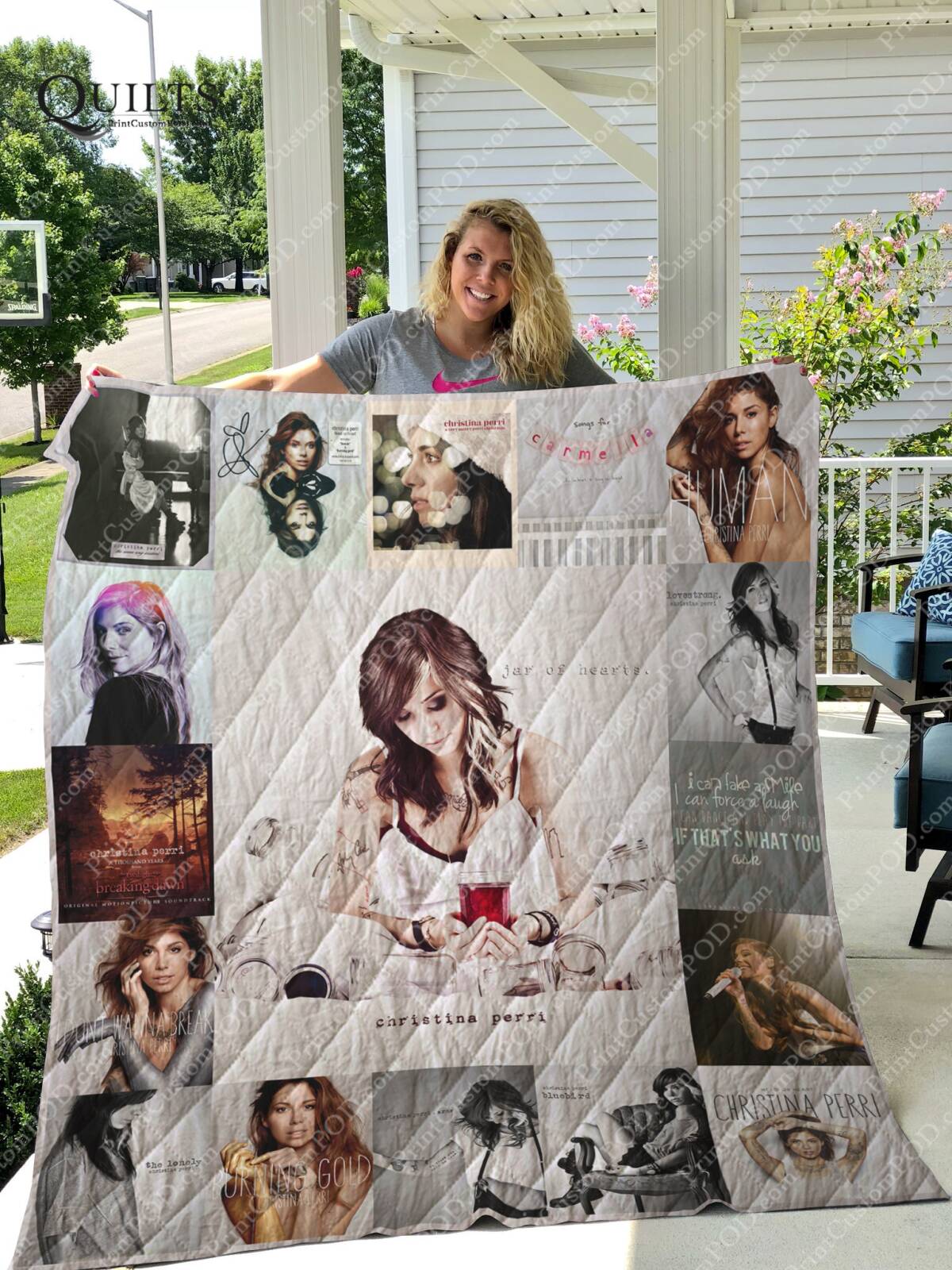 Christina Perri Albums 3D Customized Quilt Blanket