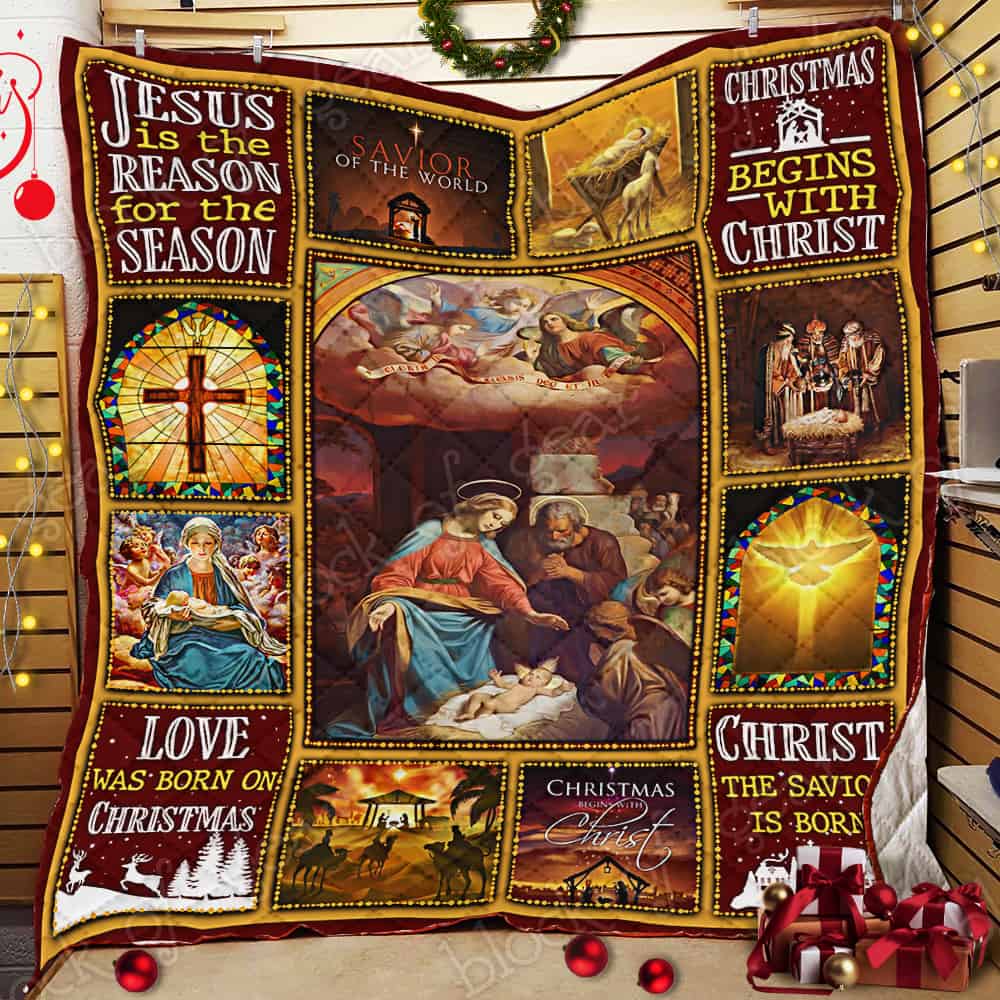 Christmas Begins With Christ 3D Quilt Blanket