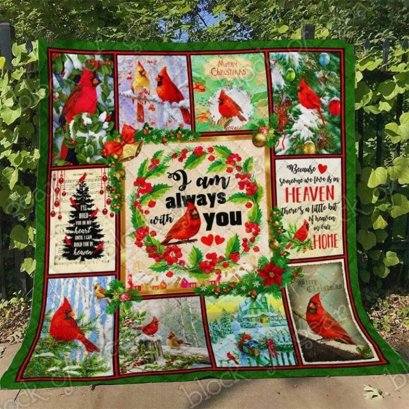 Christmas Lovely Cardinals 3D Quilt Blanket