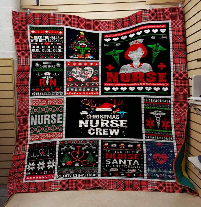 Christmas Nurse Crew 3D Customized Quilt Blanket