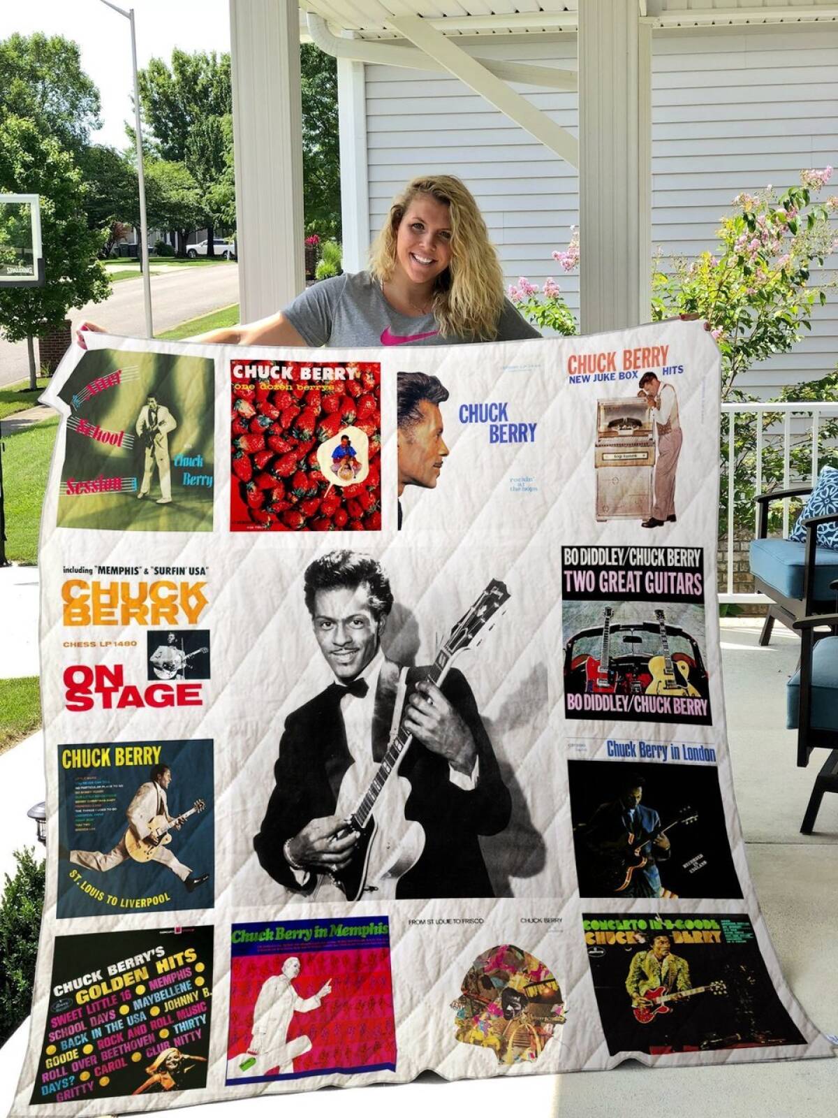 Chuck Berry Customize Quilt Blanket