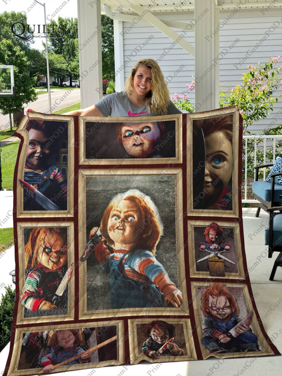 Chucky 3D Customized Quilt Blanket