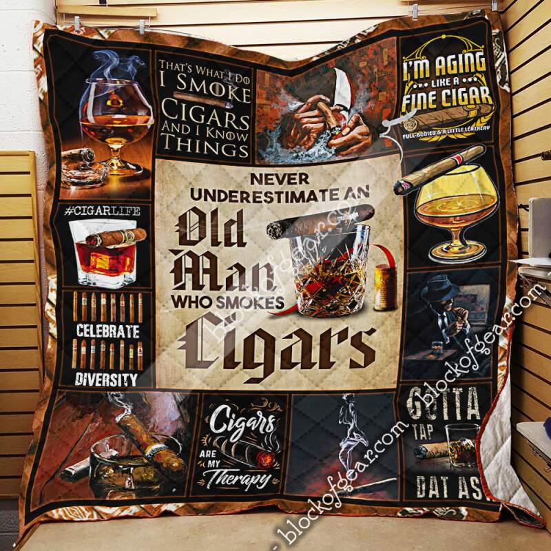 Cigars Are My Therapy 3D Quilt Blanket