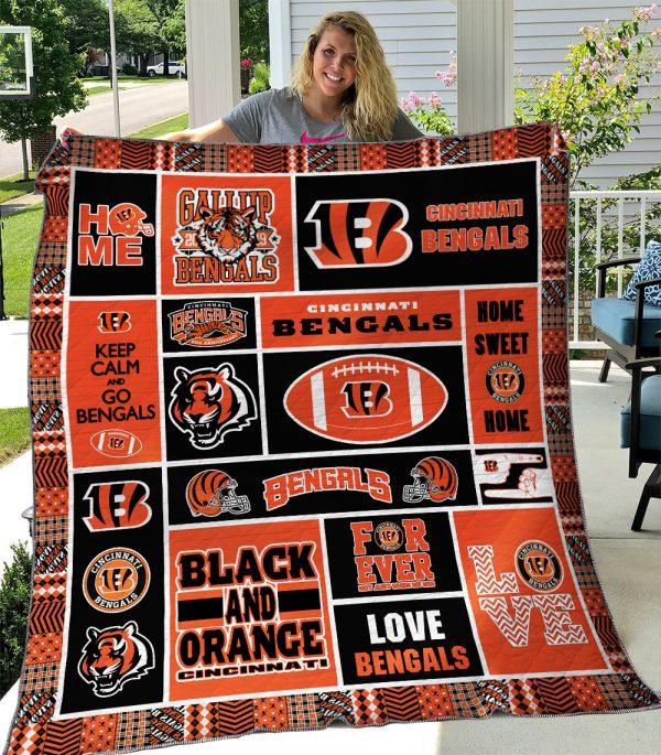 Cincinnati Bengals 3D Customized Quilt Blanket