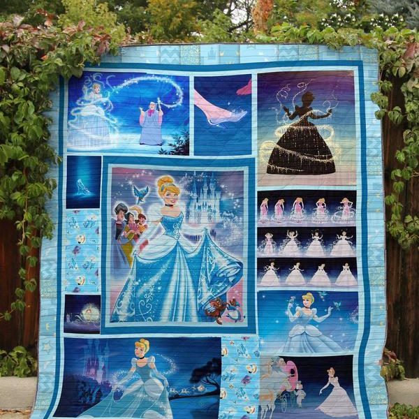 Cinderella Fabric 3D Customized Quilt Blanket