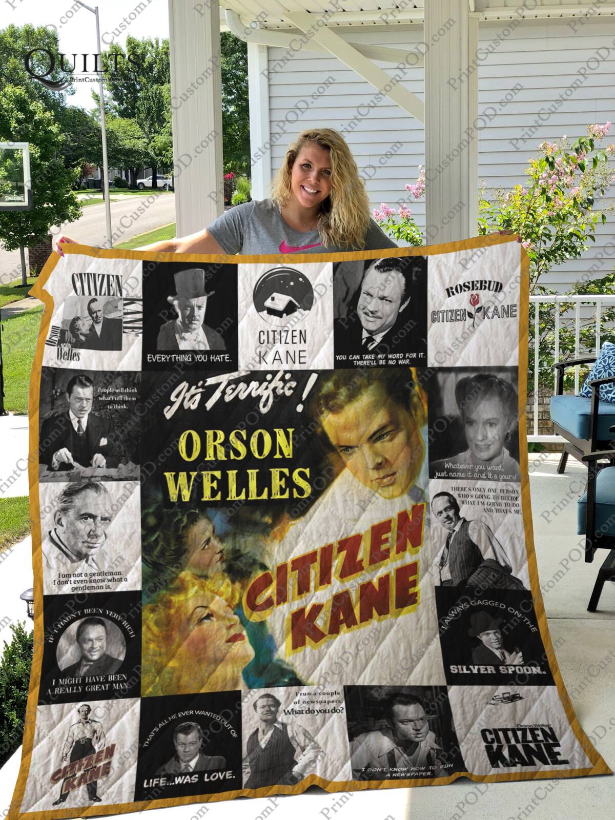 Citizen Kane 3D Customized Quilt Blanket