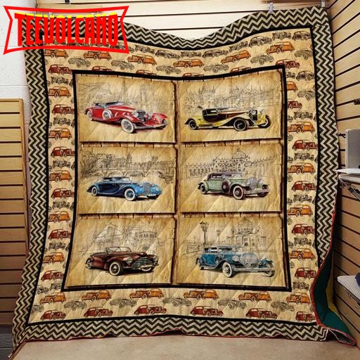 Classic Car Collection Washable Handmade 3D Customized Quilt Blanket