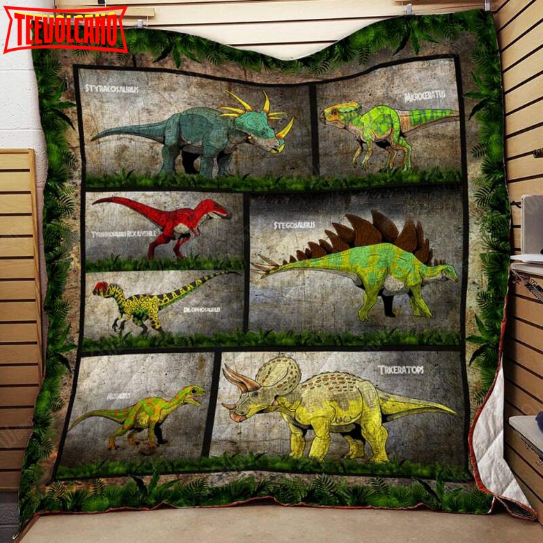 Collection Dinosaurs 3D Customized Quilt Blanket