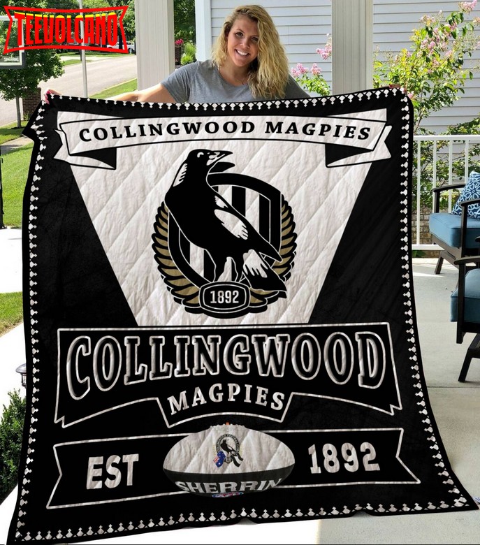 Collingwood Magpies 3D Customized Quilt Blanket