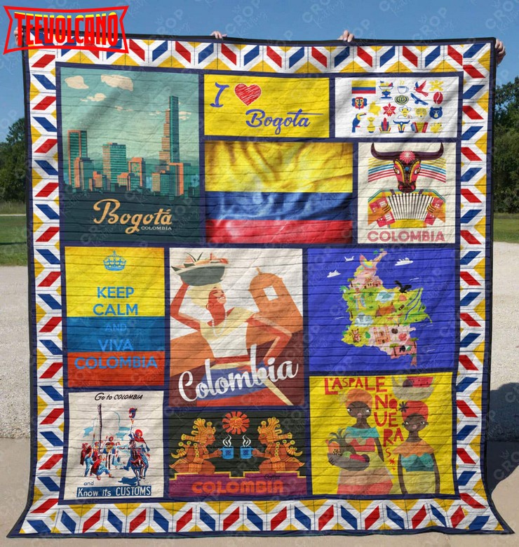 Colombia 3D Customized Quilt Blanket