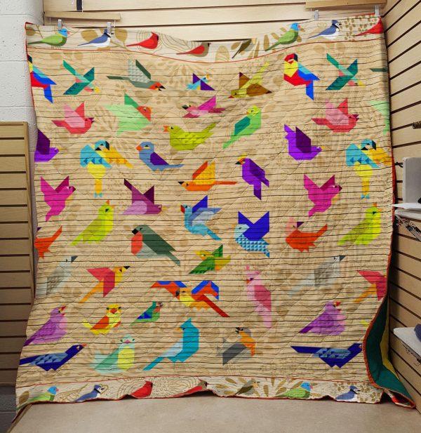 Colorfull Bird 3D Customized Quilt Blanket