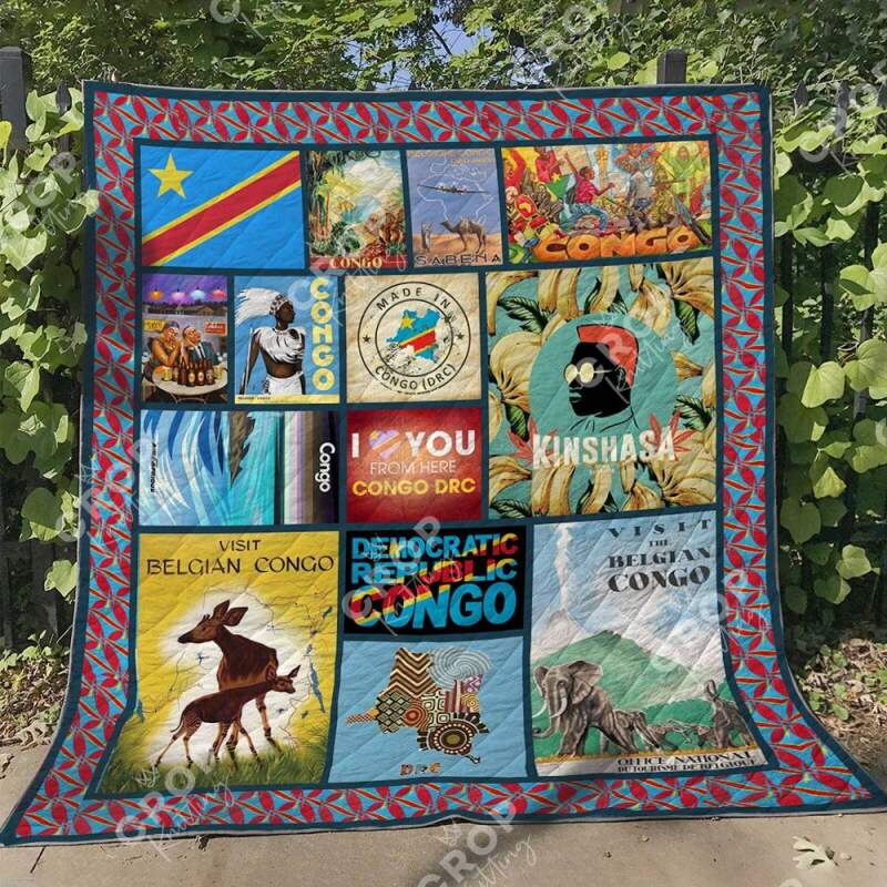 Congo Drc 3D Customized Quilt Blanket