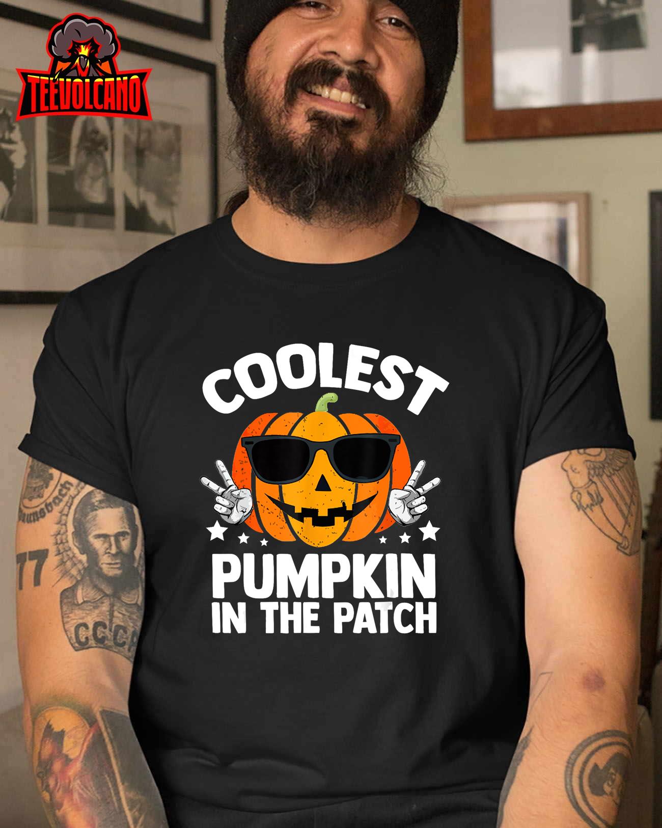 Coolest Pumpkin In The Patch Halloween Boys Girls Unisex T-Shirt