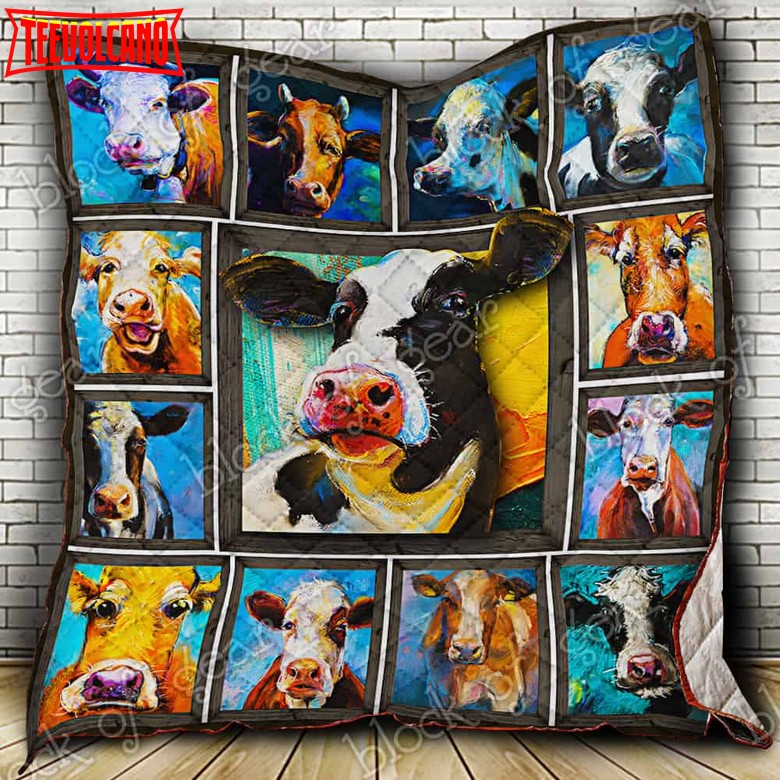 Cow 3D Quilt Blanket