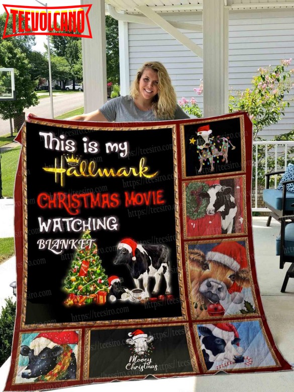 Cow Christmas 3D Quilt Blanket