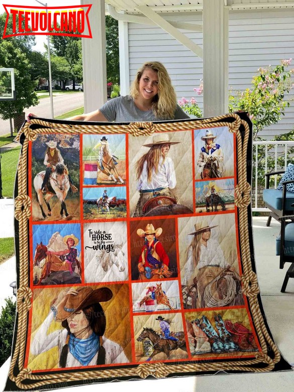 Cowgirl 3D Quilt Blanket