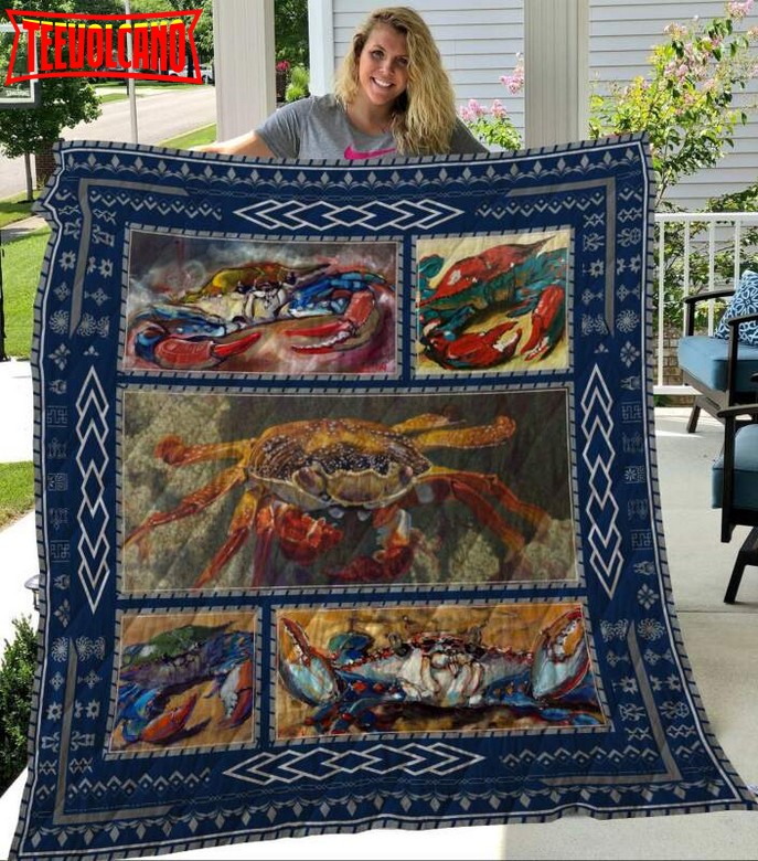 Crab 3D Customized Quilt Blanket