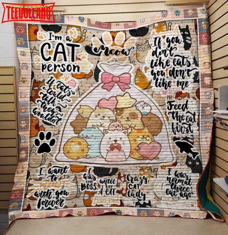 Crayzy Cat Lady 3D Customized Quilt Blanket