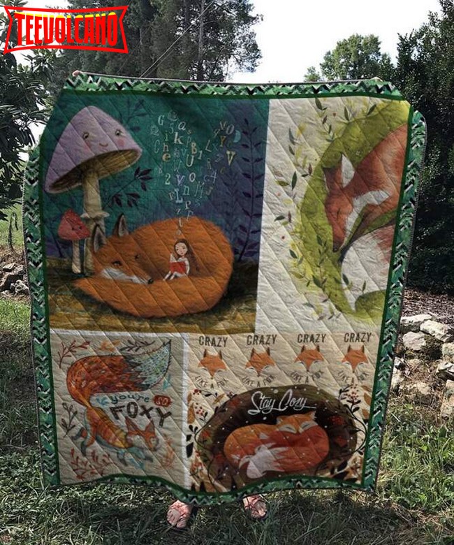 Crazy Fox 3D Customized Quilt Blanket