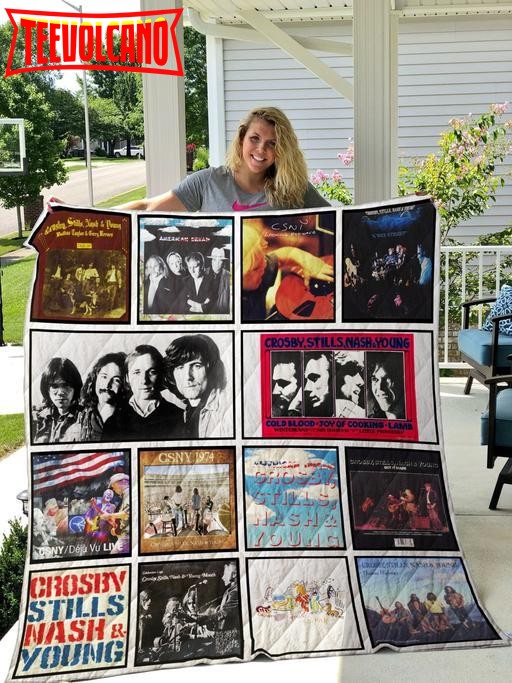 Crosby Stills Nash And Young 3D Customized Quilt Blanket