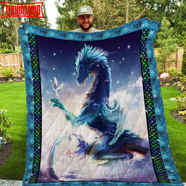 Crystal Dragon Washable 3D Customized Quilt Blanket