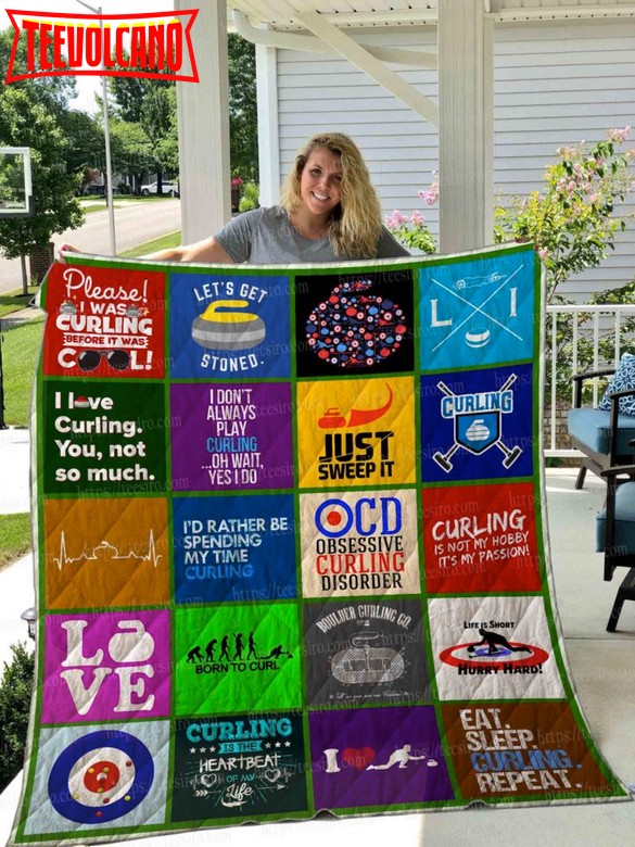 Curling 3D Quilt Blanket