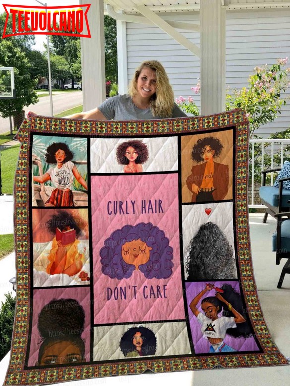 Curly Girl 3D Quilt Blanket