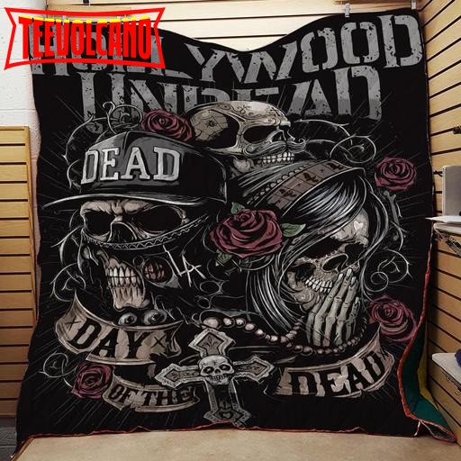 Day Of The Dead Skull Washable Handmade 3D Quilt Blanket