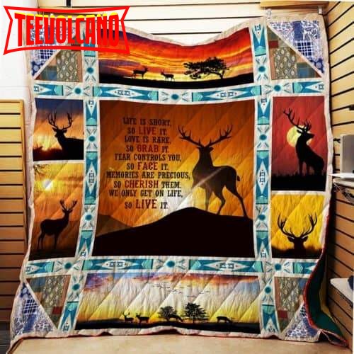 Deer 3D Customized Quilt Blanket