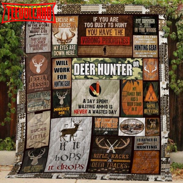 Deer Hunter 3D Customized Quilt Blanket