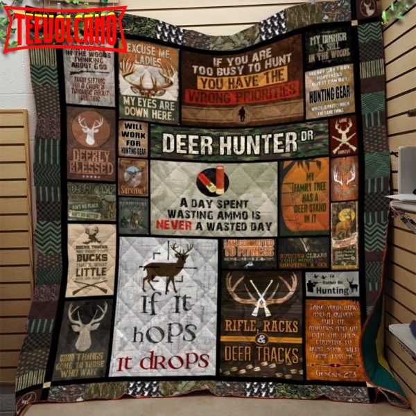 Deer Hunter Printing 3D Customized Quilt Blanket