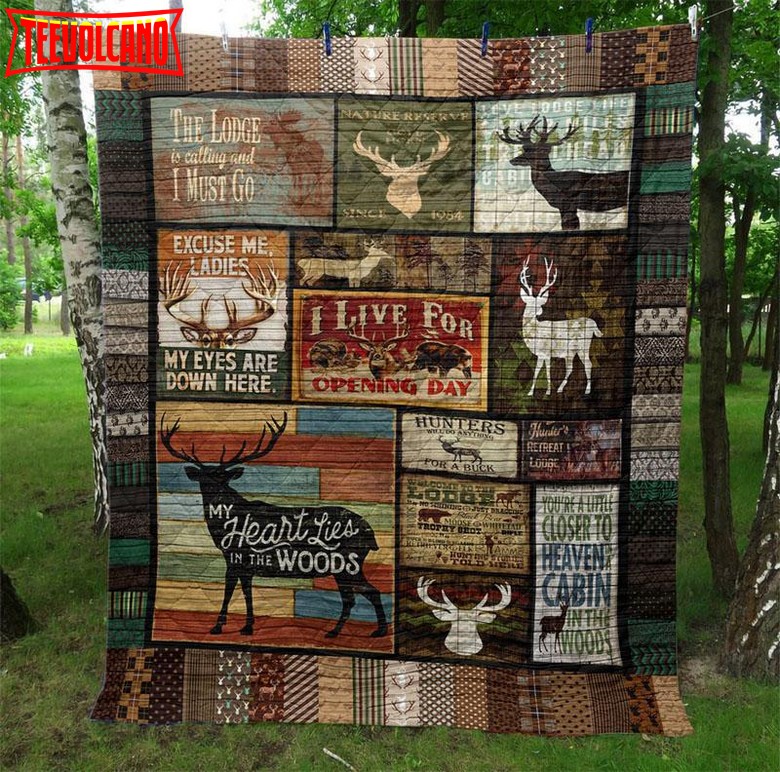 Deer Hunting Live For Opening Day 3D Quilt Blanket