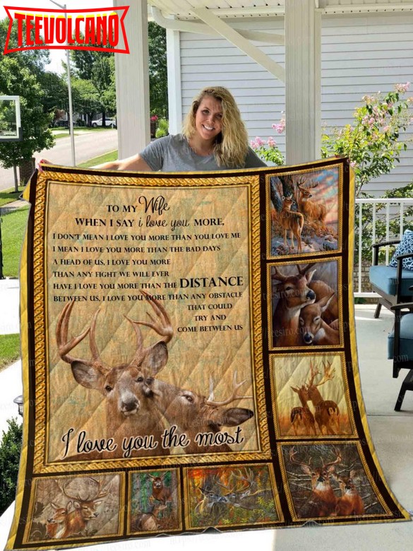 Deer Wife 3D Quilt Blanket