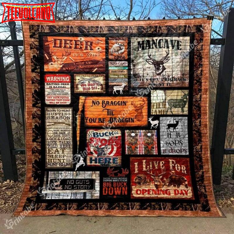 Deerno Guts No Story 3D Quilt Blanket