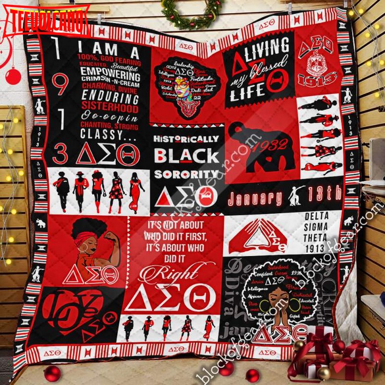 Delta Sigma 3D Quilt Blanket