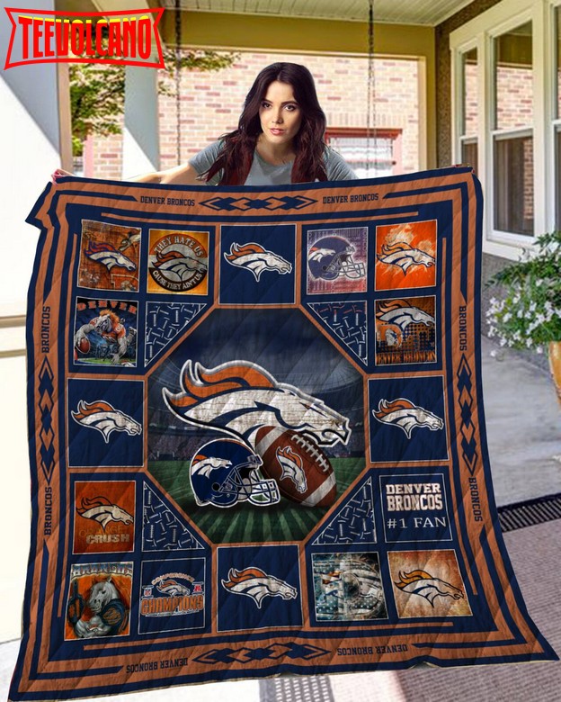 Denver Broncos 3D Customized Quilt Blanket